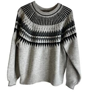 Fifteen Twenty Jacquard Crew Neck Woman's Sweater Women's Size Small